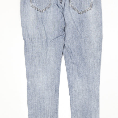 Toxik3 Womens Blue Cotton Straight Jeans Size 6 Regular Zip
