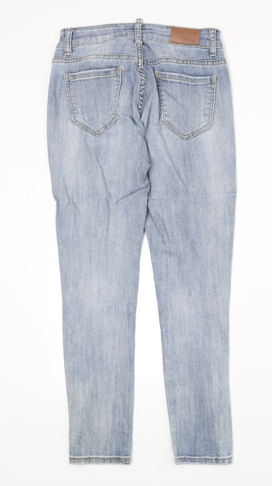 Toxik3 Womens Blue Cotton Straight Jeans Size 6 Regular Zip