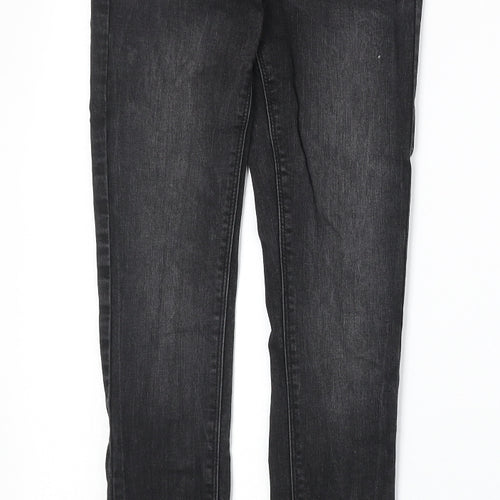 Denim & Co. Womens Black Cotton Skinny Jeans Size 8 Regular Zip