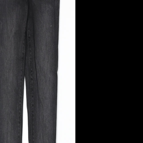Denim & Co. Womens Black Cotton Skinny Jeans Size 8 Regular Zip