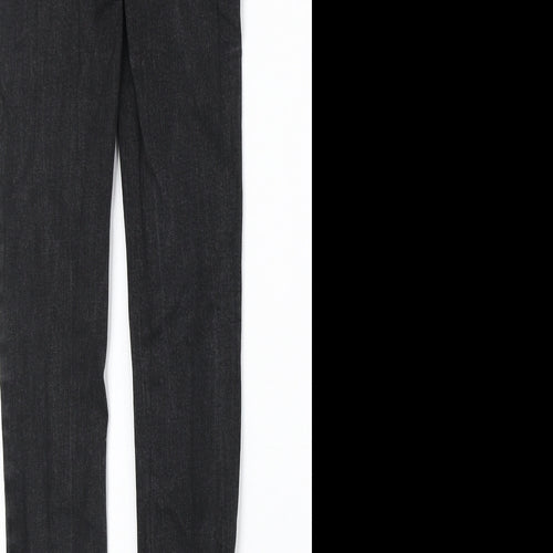 Denim & Co. Womens Black Cotton Skinny Jeans Size 8 Regular Zip