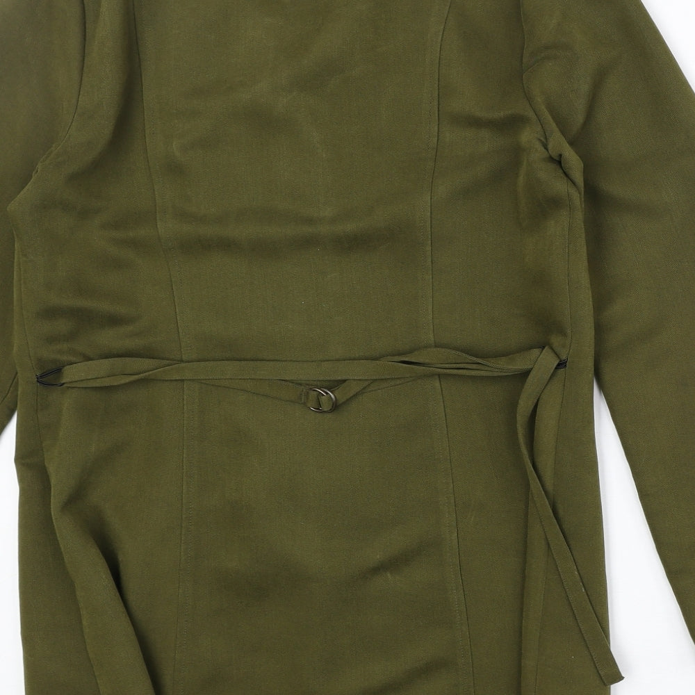 Roman Womens Green Pea Coat Coat Size 12 Button