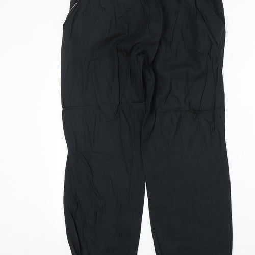 Mauritz Mens Black Polyester Trousers Size 29 in Regular Zip