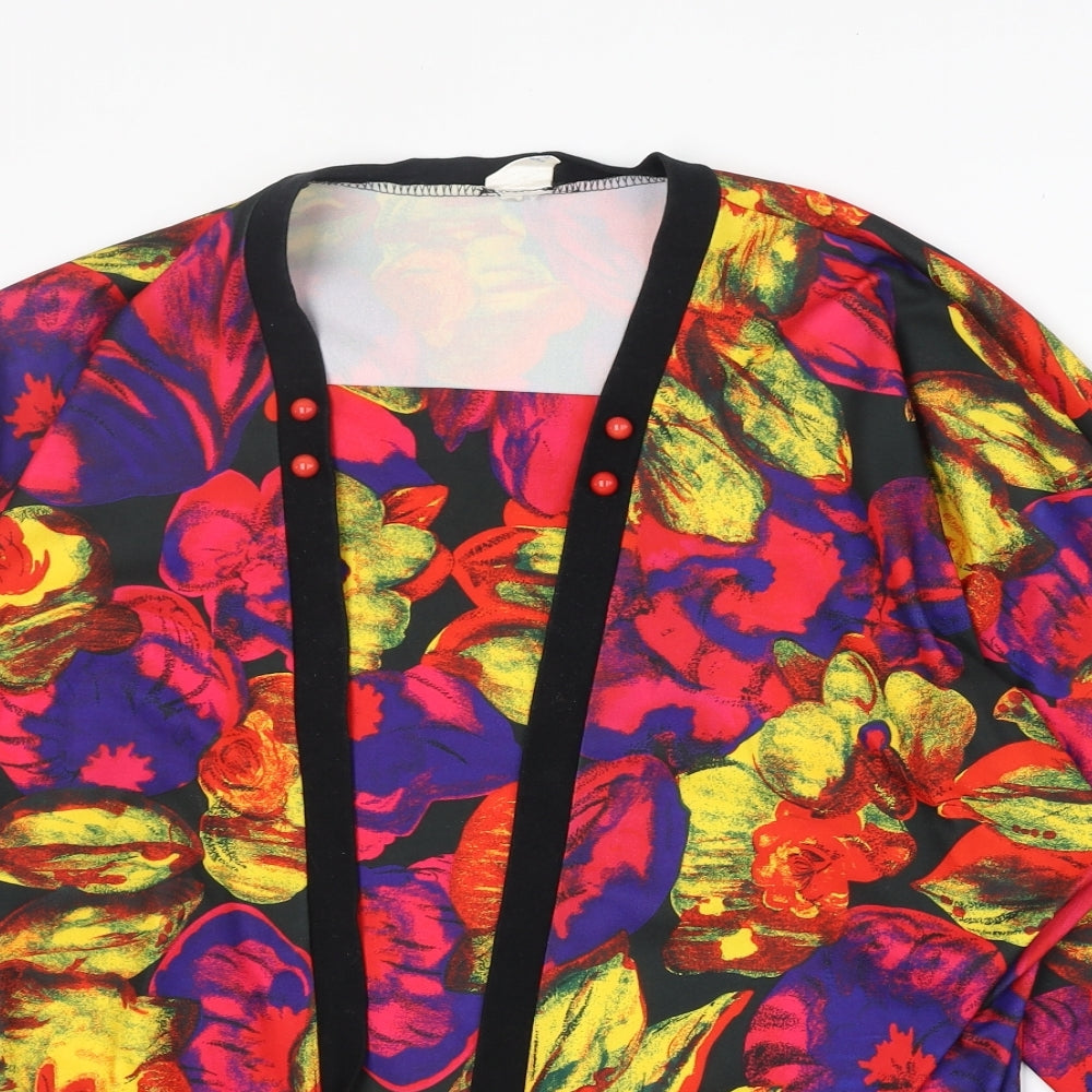 Va Rit Womens Multicoloured Geometric Polyester Basic Blouse Size L Square Neck - Twin Set