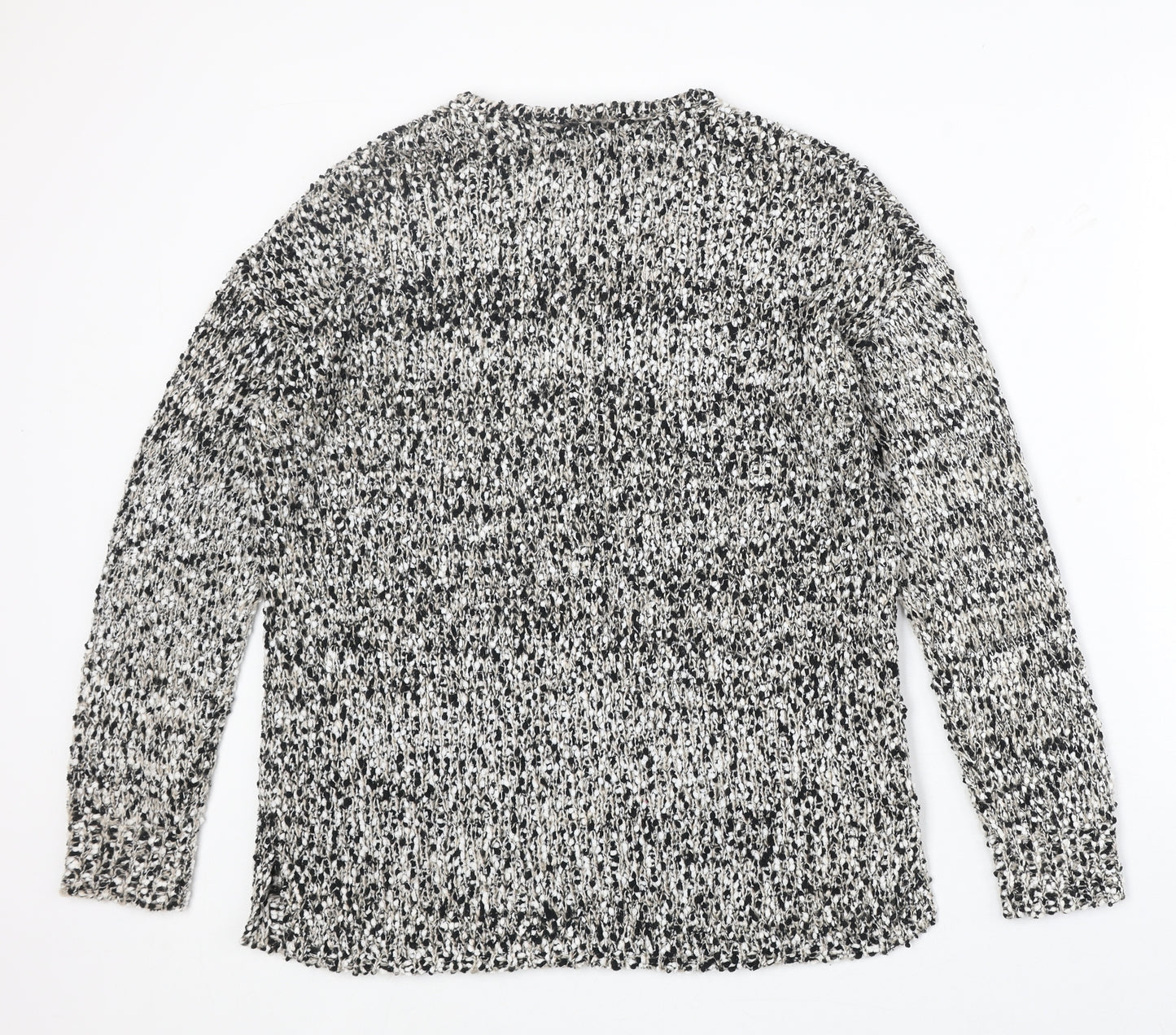 Papaya Womens Grey V-Neck Polyester Pullover Jumper Size M