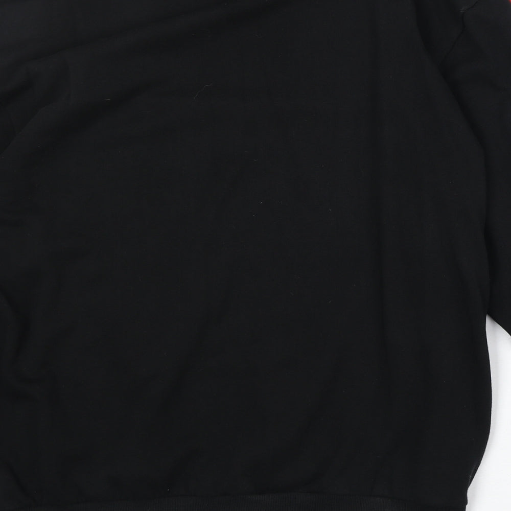 H&M Mens Black Cotton Pullover Sweatshirt Size L