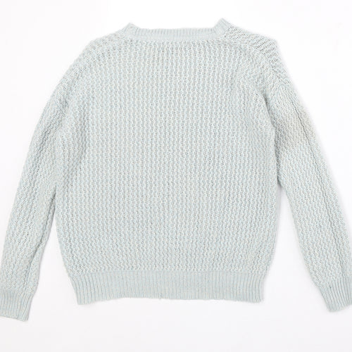 Atmosphere Womens Grey Boat Neck Acrylic Pullover Jumper Size 10