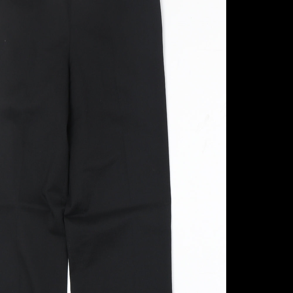 Disley Womens Black Polyester Trousers Size 8 Regular Zip