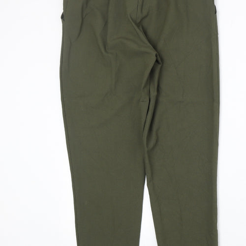 Missguided Womens Green Polyester Trousers Size 8 Regular Zip - Tie Side