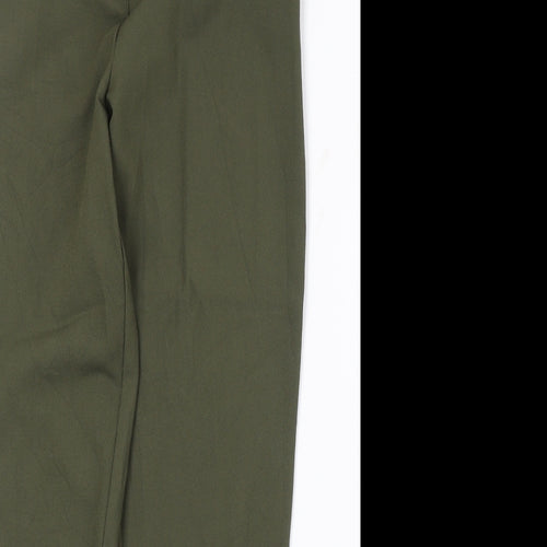 Missguided Womens Green Polyester Trousers Size 8 Regular Zip - Tie Side