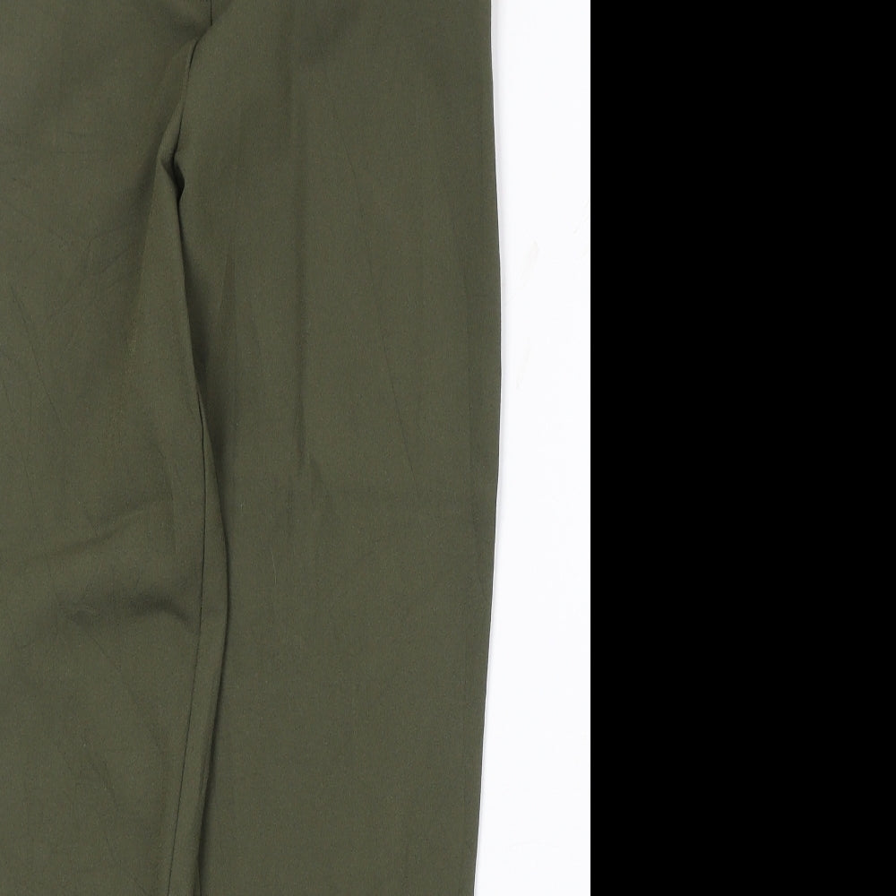 Missguided Womens Green Polyester Trousers Size 8 Regular Zip - Tie Side
