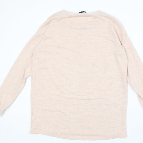 F&F Womens Pink Polyester Pullover Sweatshirt Size 6 Pullover - Enchante
