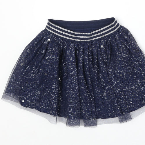 George Girls Blue Camouflage Polyester Tutu Skirt Size 2-3 Years Regular Pull On