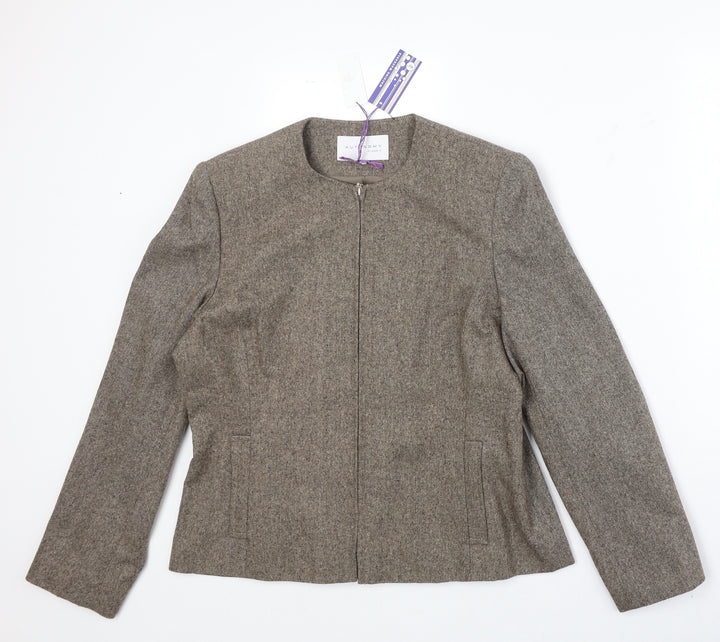 Autonomy Womens Grey Jacket Blazer Size 14 Zip