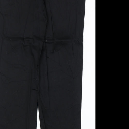 Precis Womens Black Cotton Chino Trousers Size 12 Regular Zip
