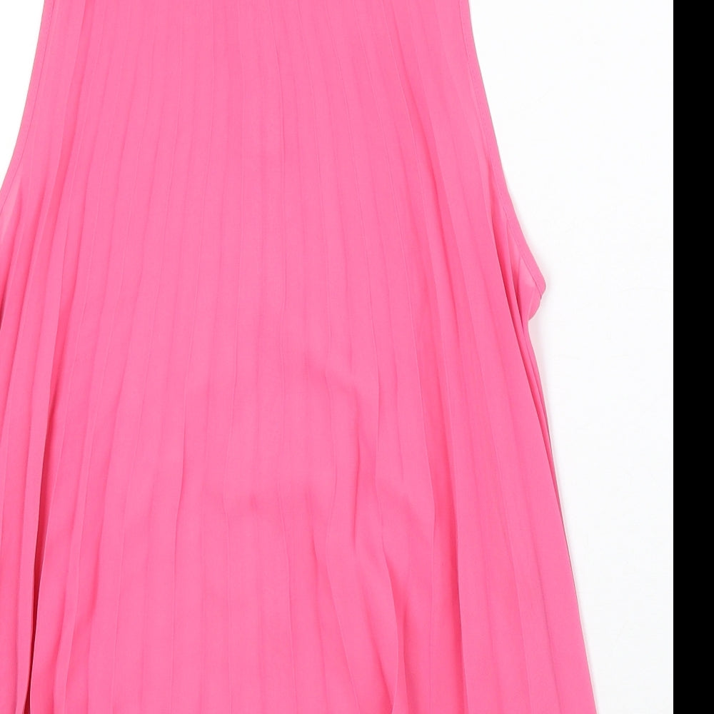 Atmosphere Womens Pink Polyester Basic Button-Up Size 12 Collared