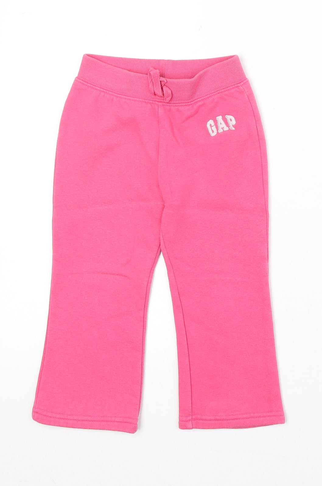 Gap Girls Pink Cotton Jogger Trousers Size 2 Years Regular Drawstring