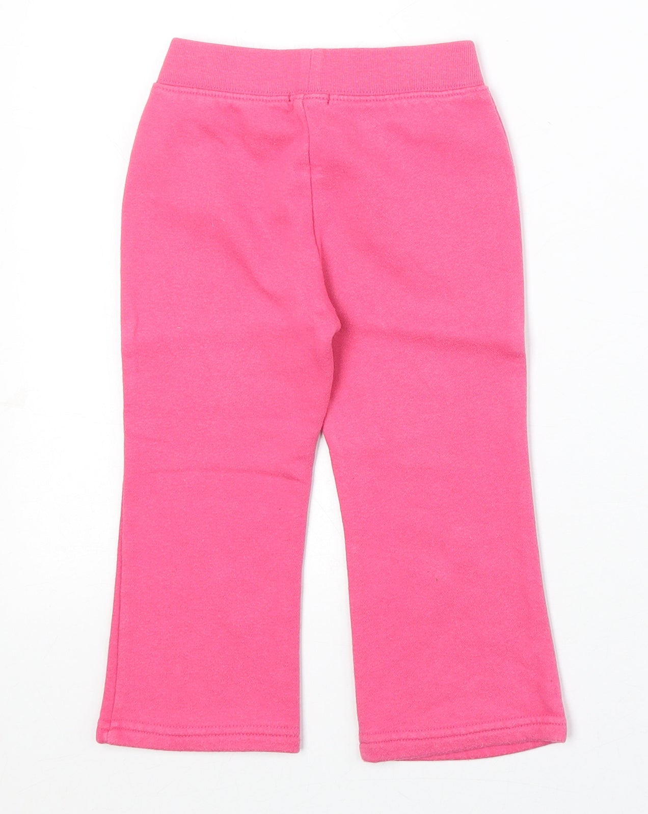 Gap Girls Pink Cotton Jogger Trousers Size 2 Years Regular Drawstring