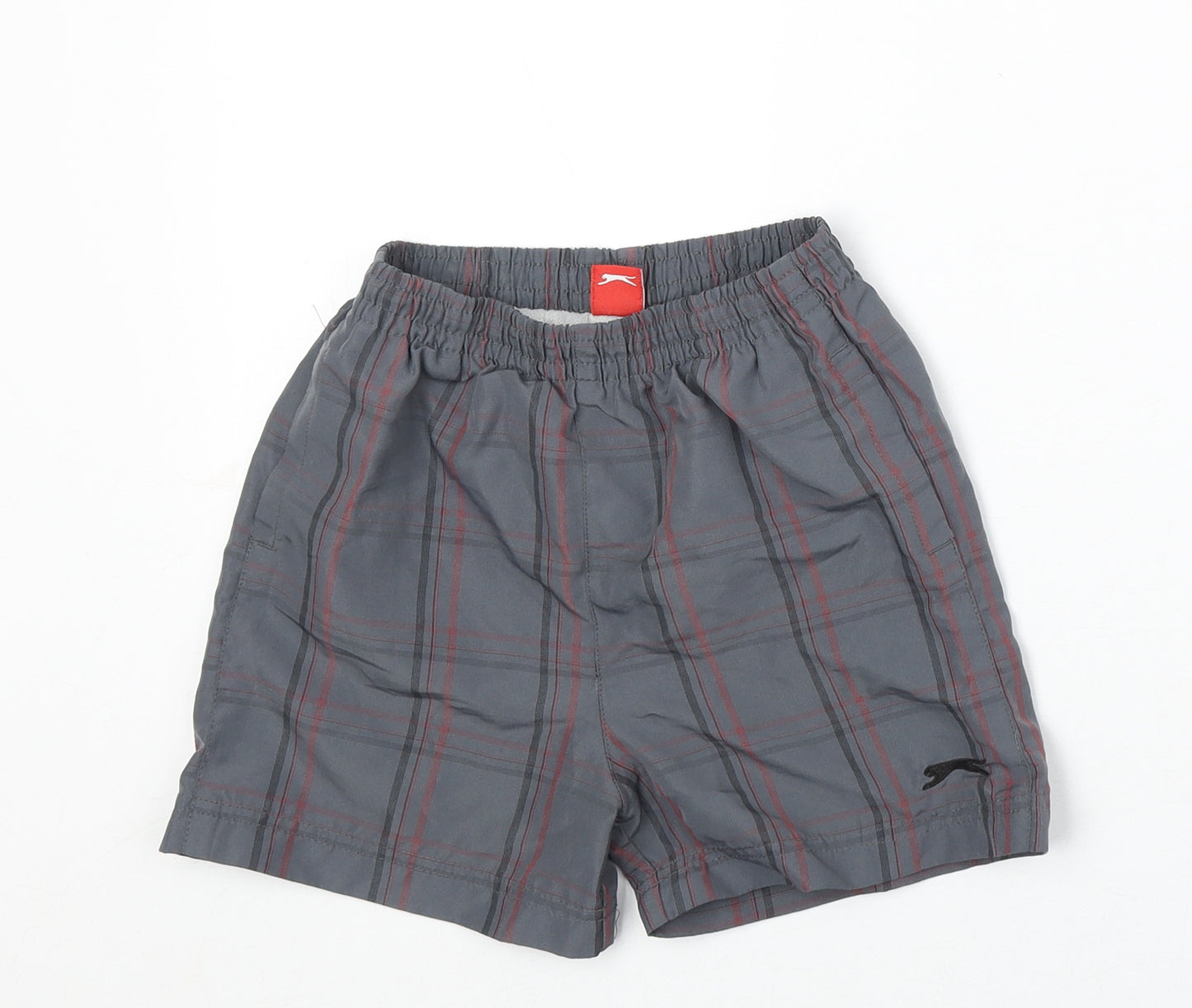 Slazenger Boys Grey Geometric Polyester Sweat Shorts Size 5-6 Years Regular