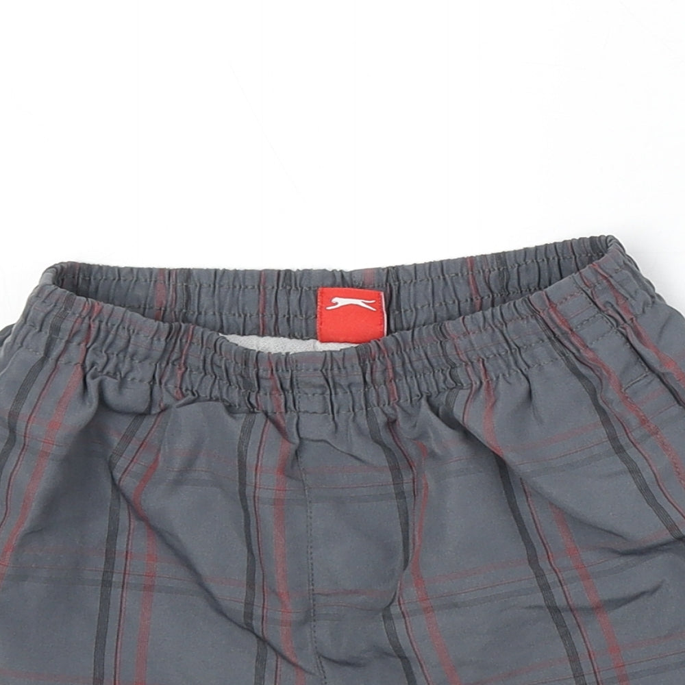 Slazenger Boys Grey Geometric Polyester Sweat Shorts Size 5-6 Years Regular