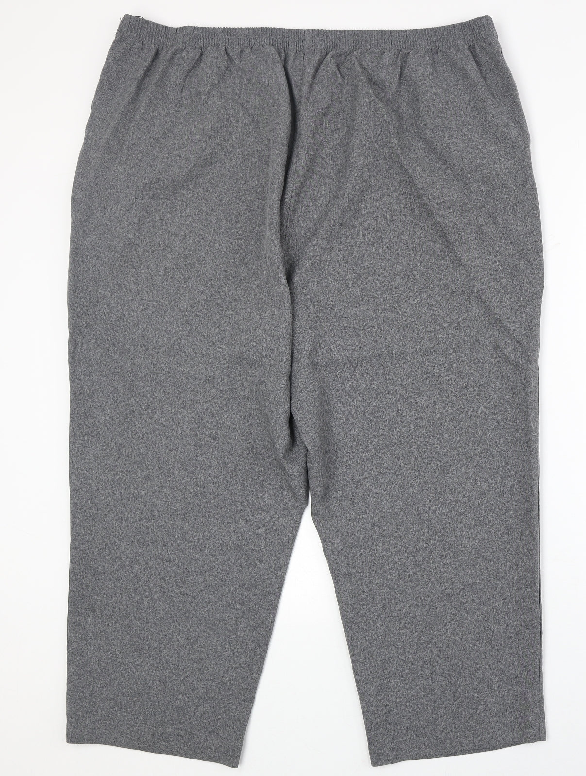 BM Womens Grey Polyester Trousers Size 22 Regular