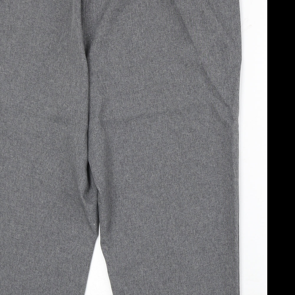 BM Womens Grey Polyester Trousers Size 22 Regular