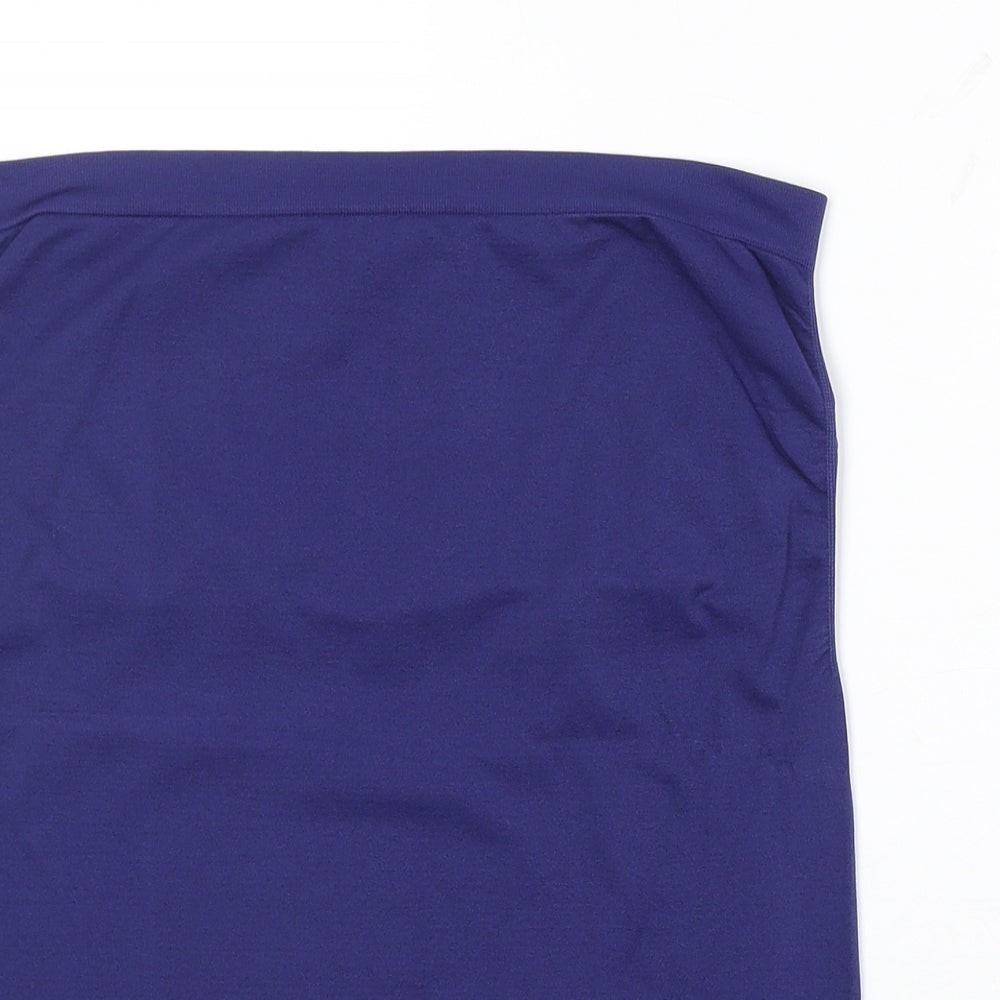 Atmosphere Womens Blue Nylon Basic Tank Size 14 Square Neck