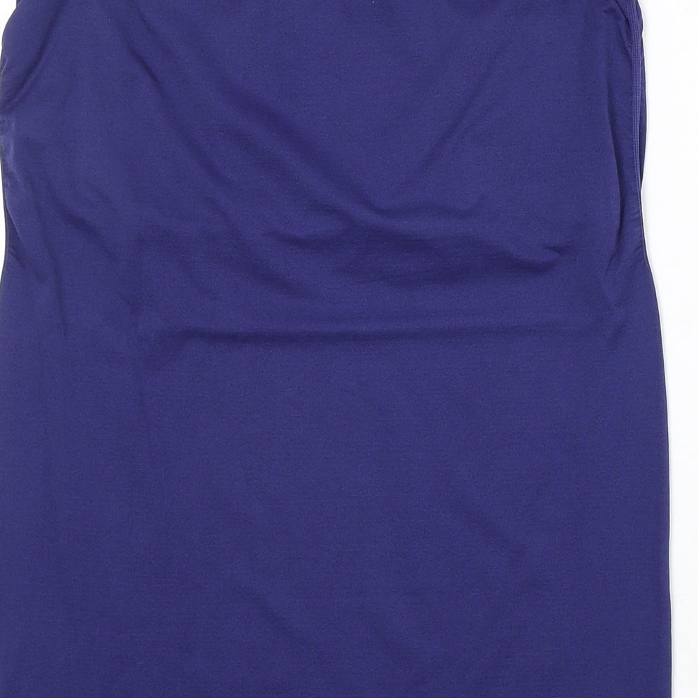 Atmosphere Womens Blue Nylon Basic Tank Size 14 Square Neck