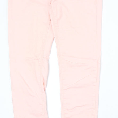 Dorothy Perkins Womens Pink Cotton Skinny Jeans Size 6 Regular Zip