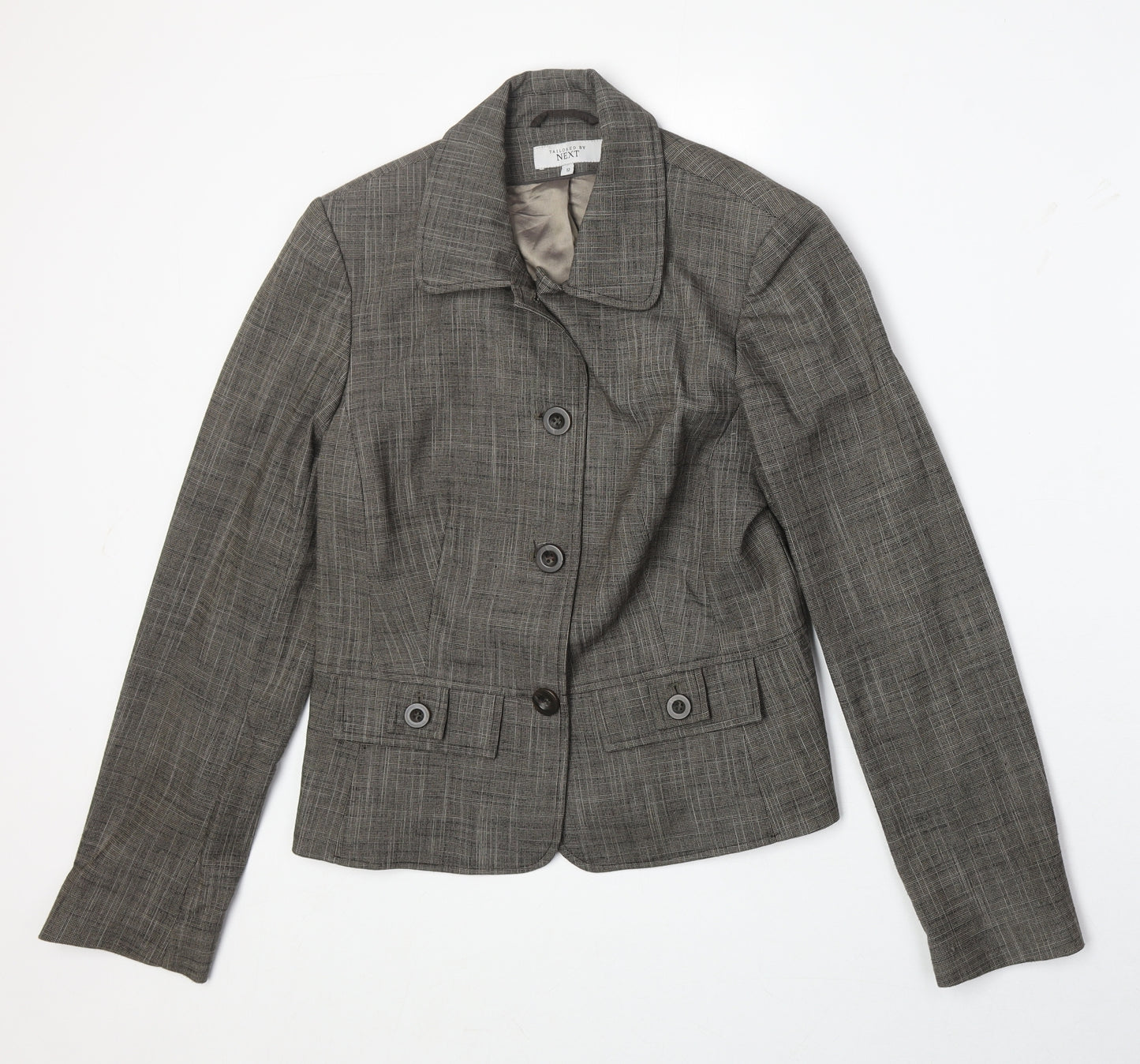 NEXT Womens Grey Jacket Blazer Size 12 Button