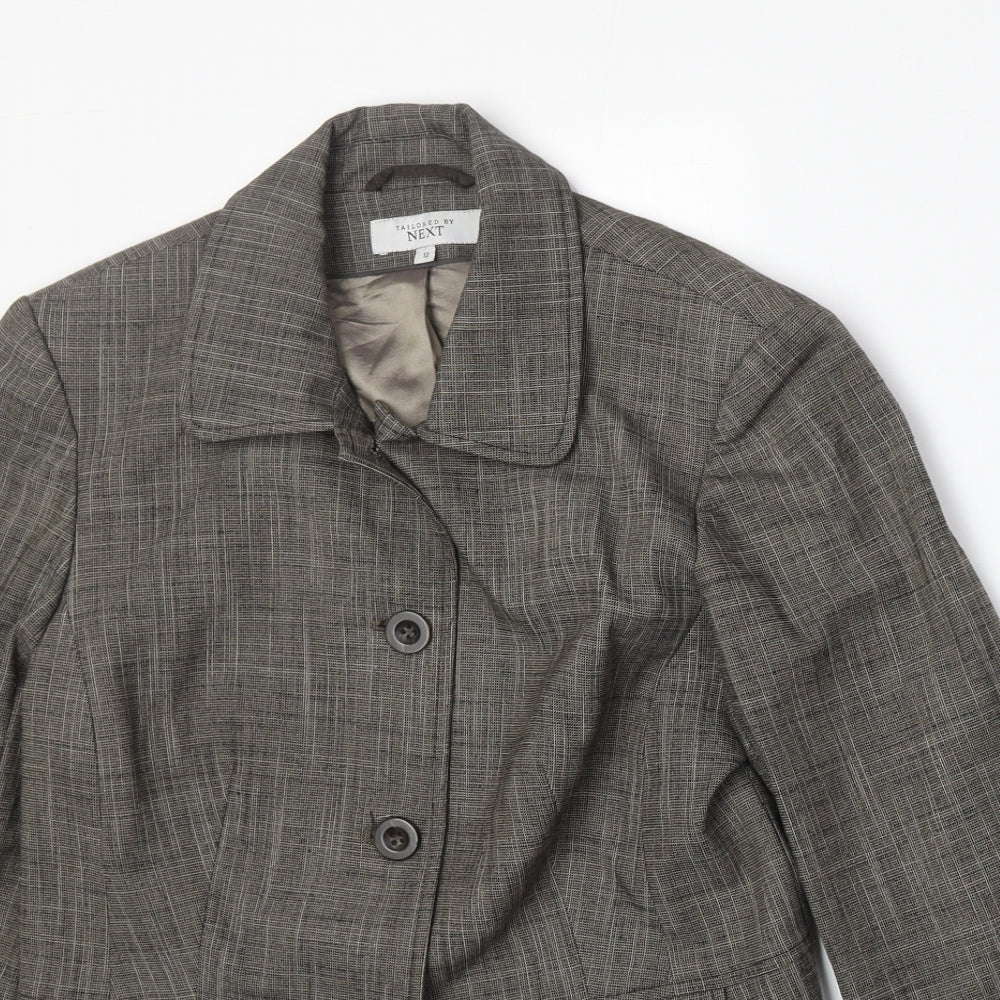 NEXT Womens Grey Jacket Blazer Size 12 Button