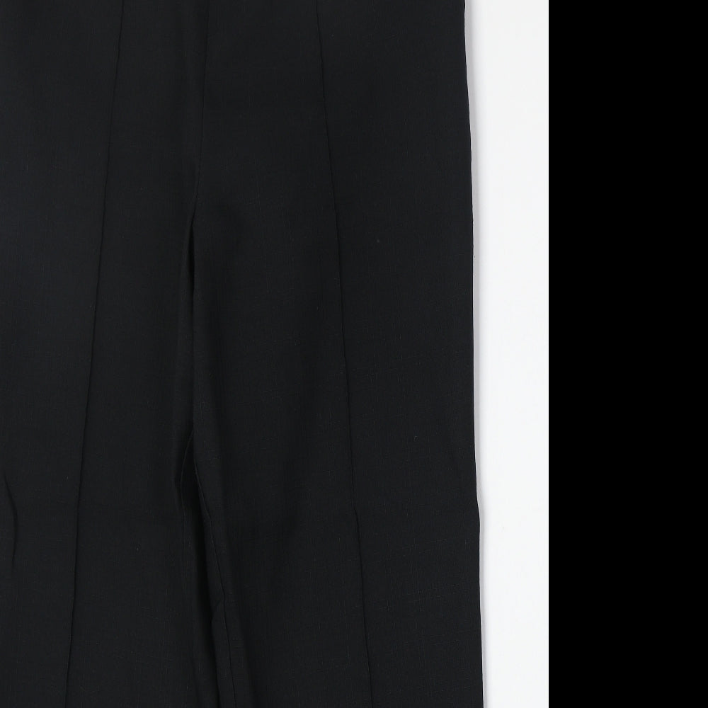 Marks and Spencer Womens Black Polyester Trousers Size 14 Regular
