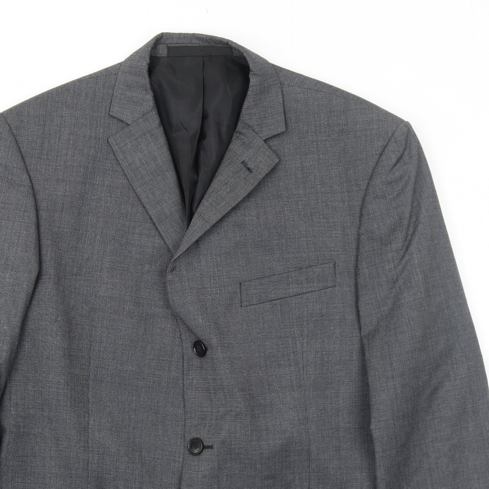 Marks and Spencer Mens Grey Polyester Jacket Blazer Size 42 Regular