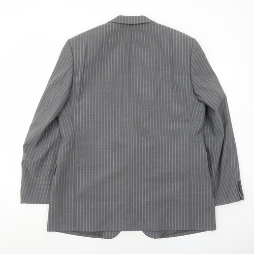 Taylor & Wright Mens Grey Striped Wool Jacket Suit Jacket Size 42 Regular