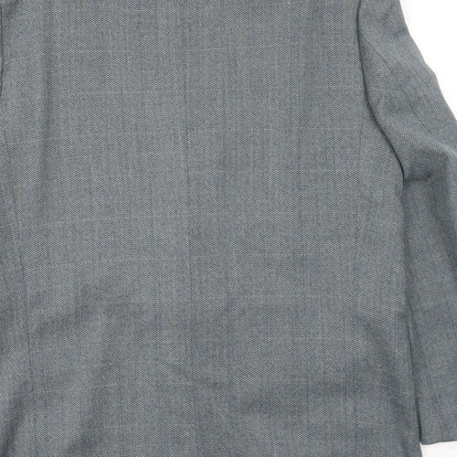 BHS Mens Grey Check Polyester Jacket Blazer Size 42 Regular