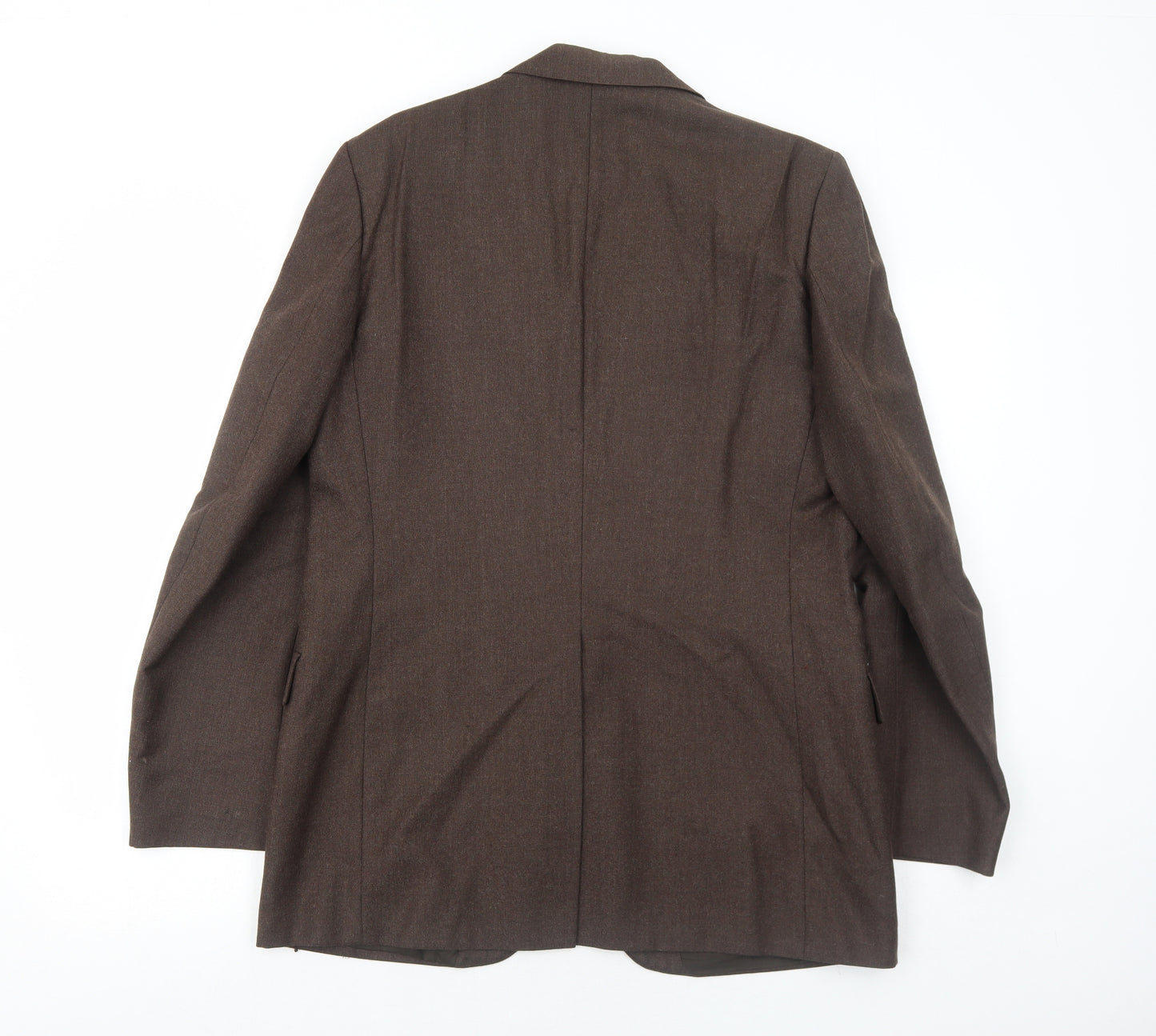 Grendale Mens Brown Wool Jacket Suit Jacket Size 40 Regular