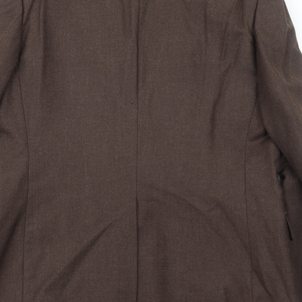 Grendale Mens Brown Wool Jacket Suit Jacket Size 40 Regular