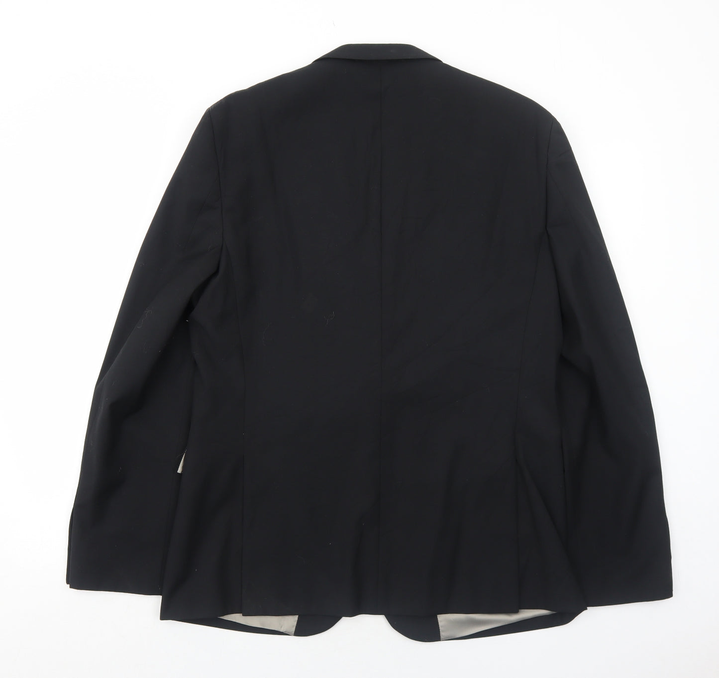Topman Mens Black Polyester Jacket Suit Jacket Size 42 Regular