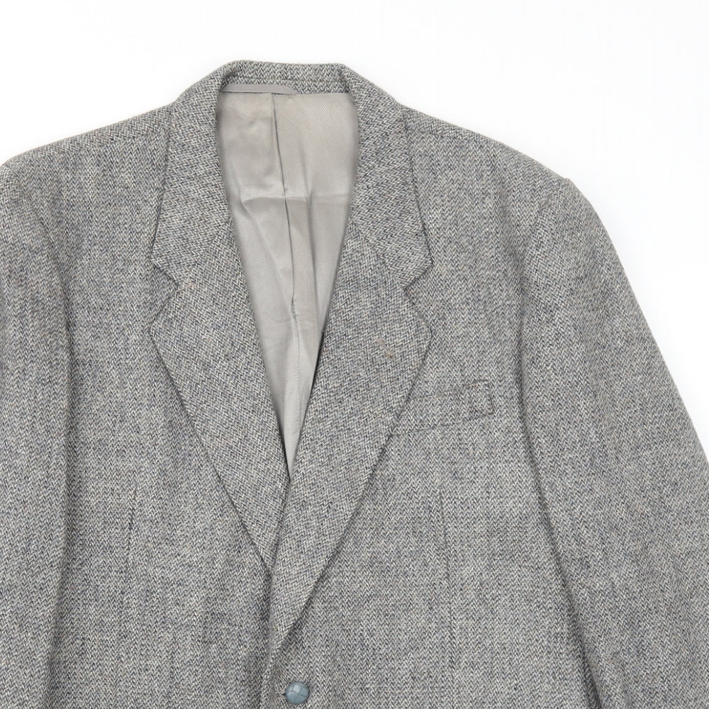 Scopes Mens Grey Wool Jacket Blazer Size 44 Regular
