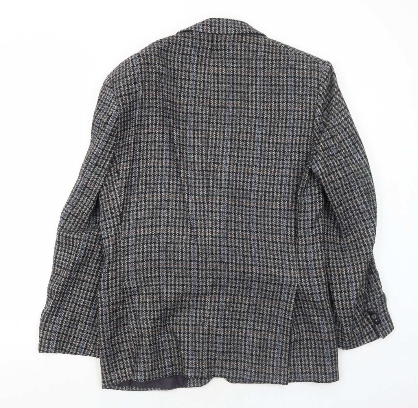 Marks and Spencer Mens Grey Geometric Wool Jacket Blazer Size 38 Regular