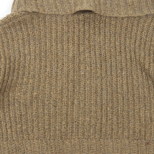 Marks and Spencer Womens Brown Roll Neck Acrylic Pullover Jumper Size 12