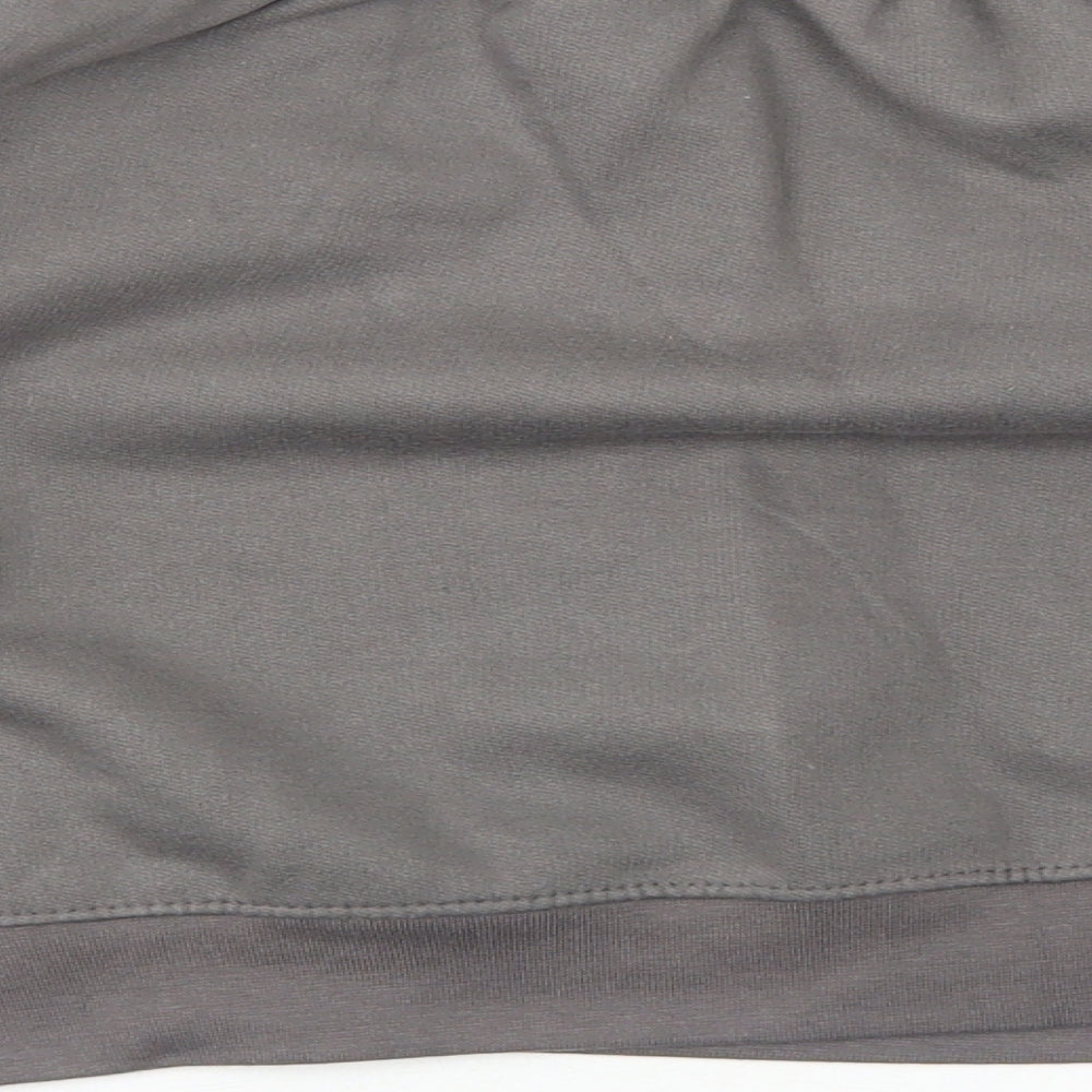 PRETTYLITTLETHING Womens Grey Cotton Pullover Sweatshirt Size S Pullover - Cropped