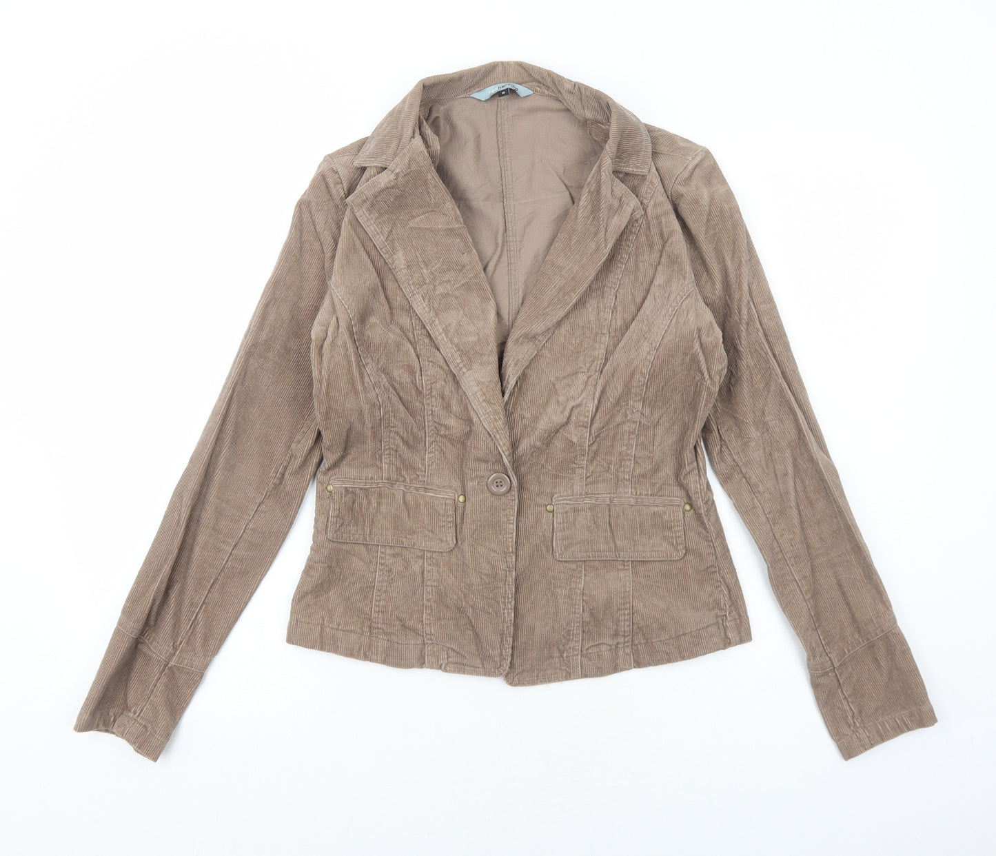 Red Herring Womens Brown Jacket Size 10 Button