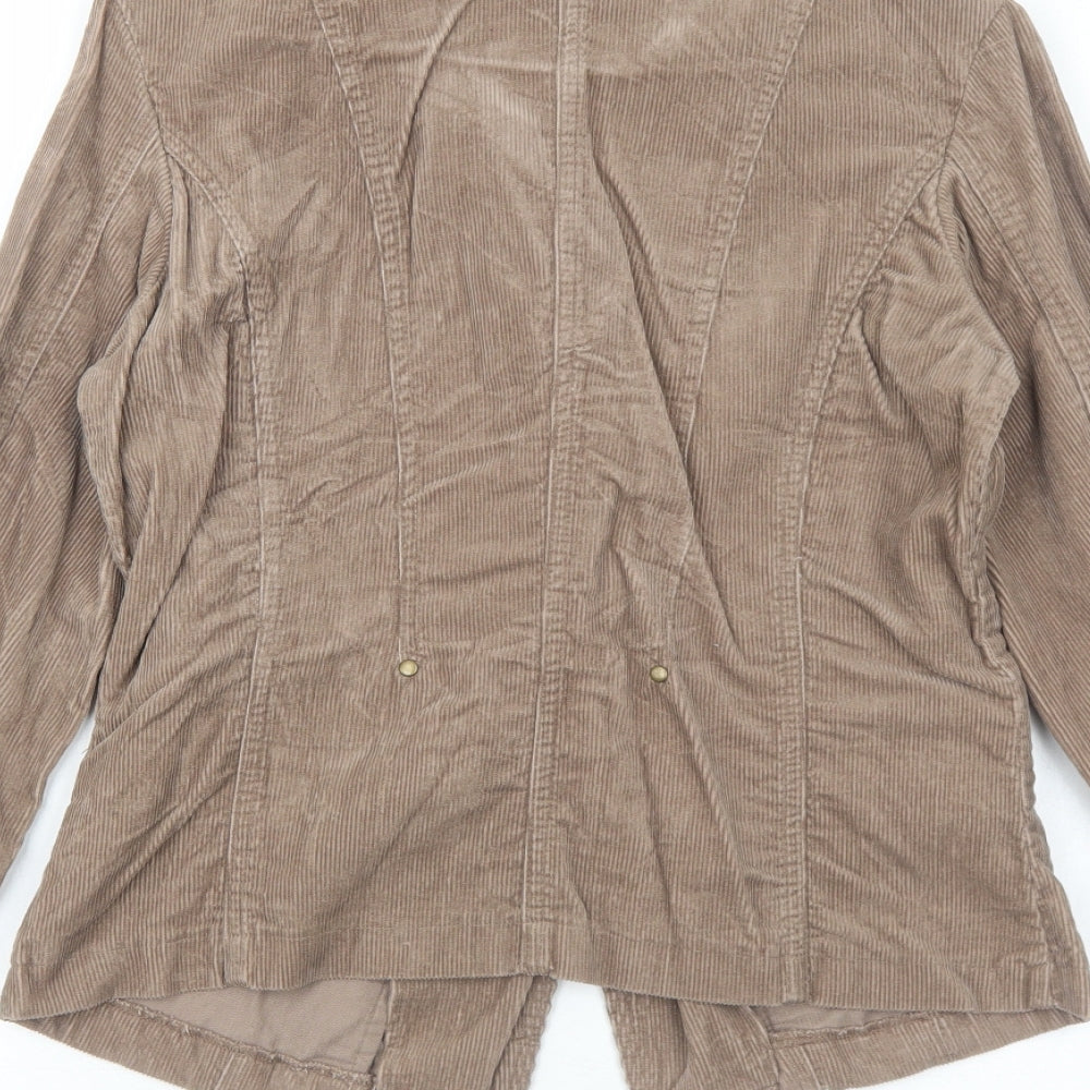 Red Herring Womens Brown Jacket Size 10 Button