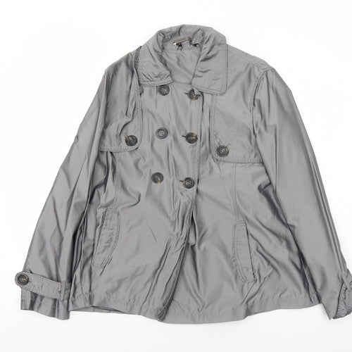 Marks and Spencer Womens Grey Jacket Size 12 Button