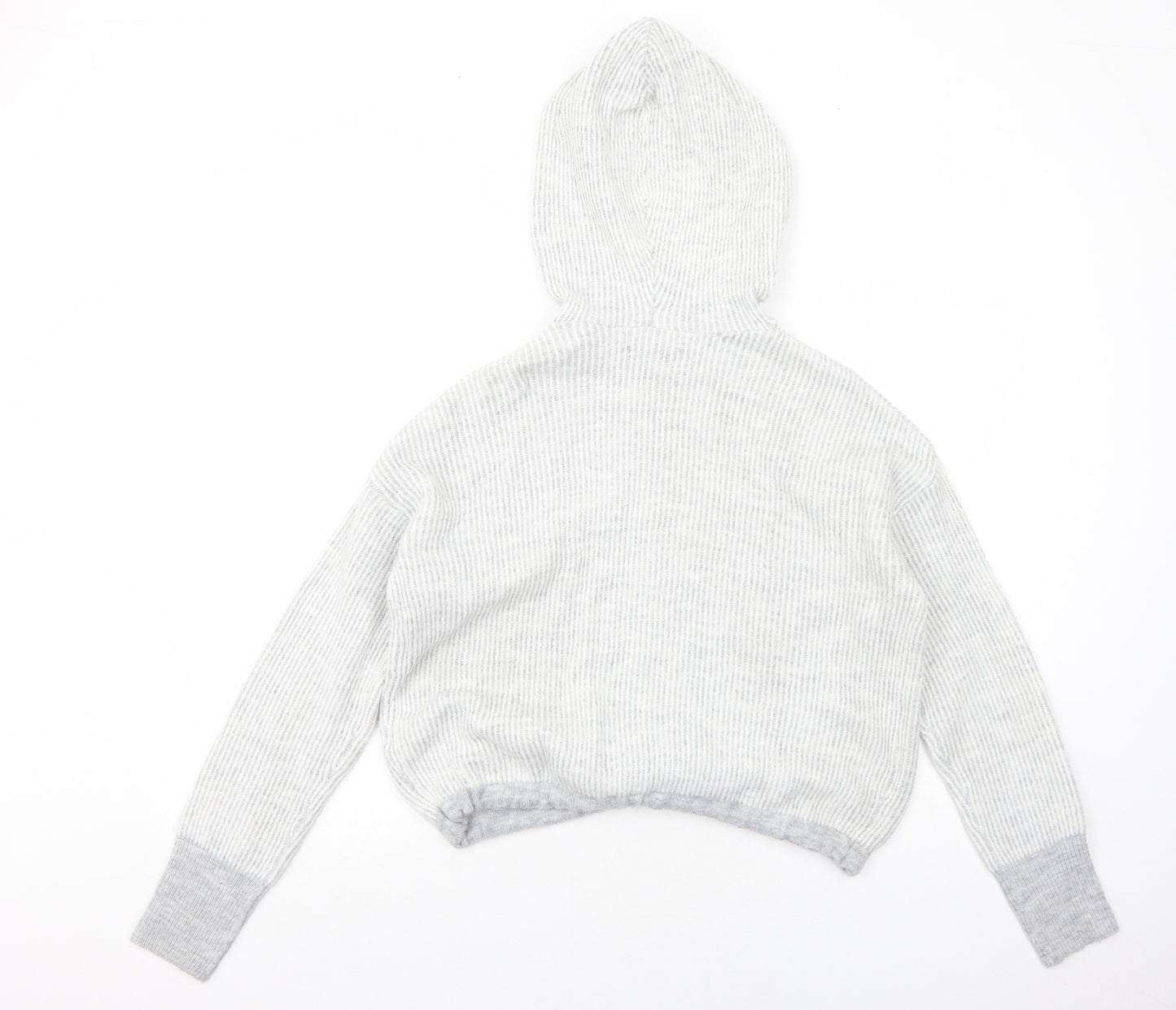 Primark Womens Grey Acrylic Pullover Hoodie Size XS Pullover