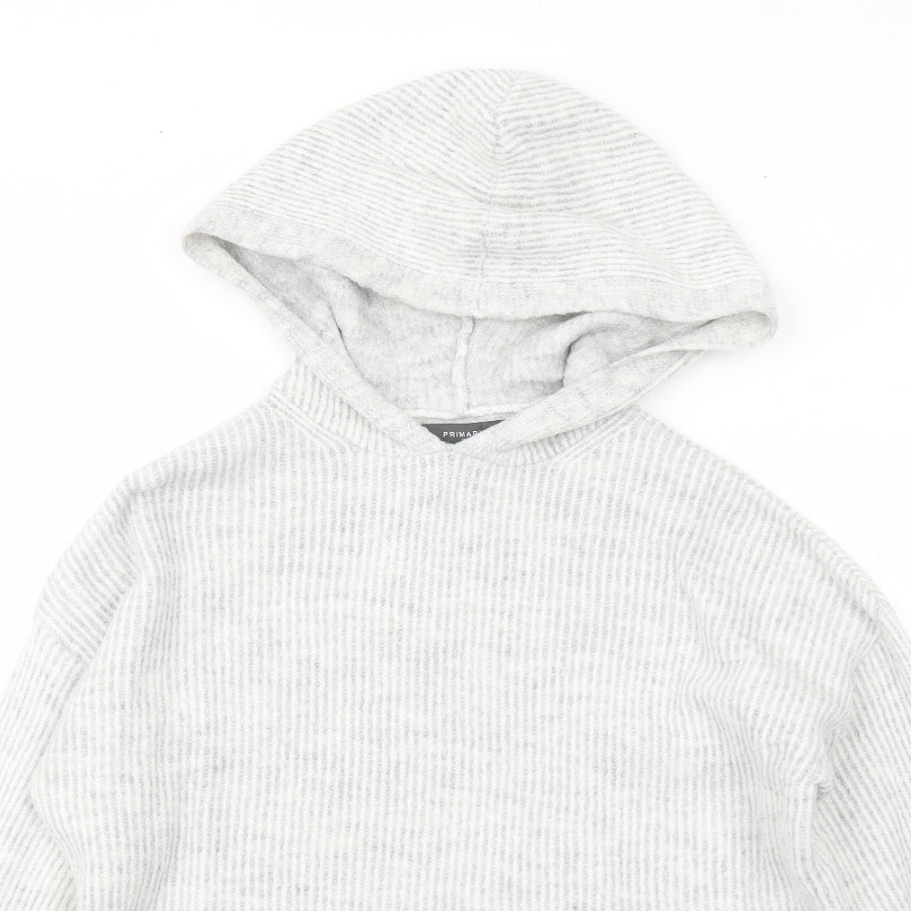 Primark Womens Grey Acrylic Pullover Hoodie Size XS Pullover