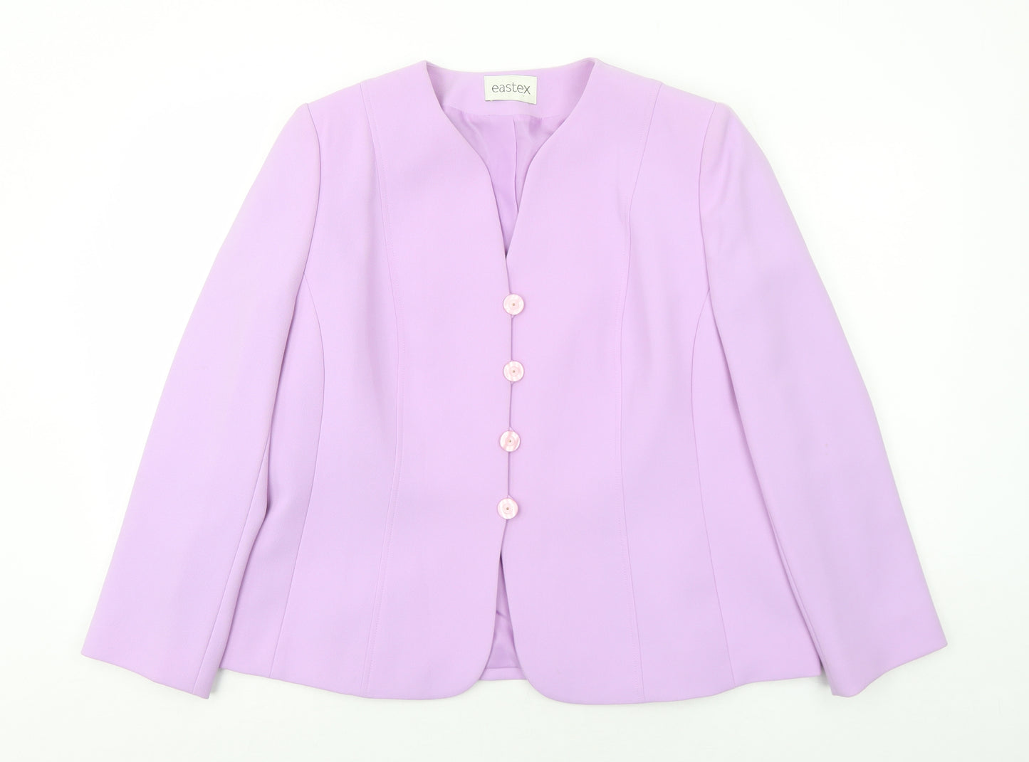 Eastex Womens Purple Jacket Blazer Size 16 Button