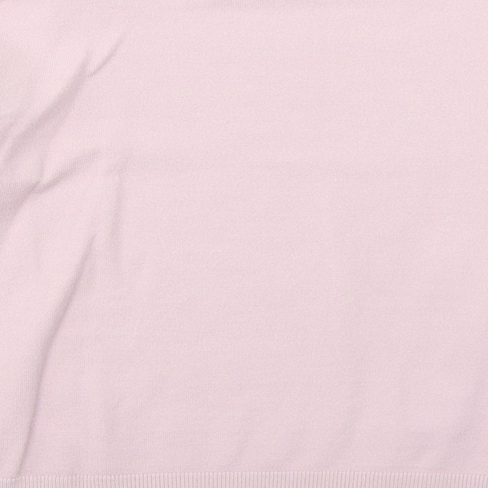 Nutmeg Womens Pink Round Neck Viscose Pullover Jumper Size 10