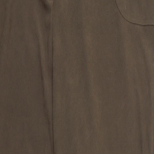 Casual Comfort Womens Brown Polyester Trousers Size 30 Regular Drawstring